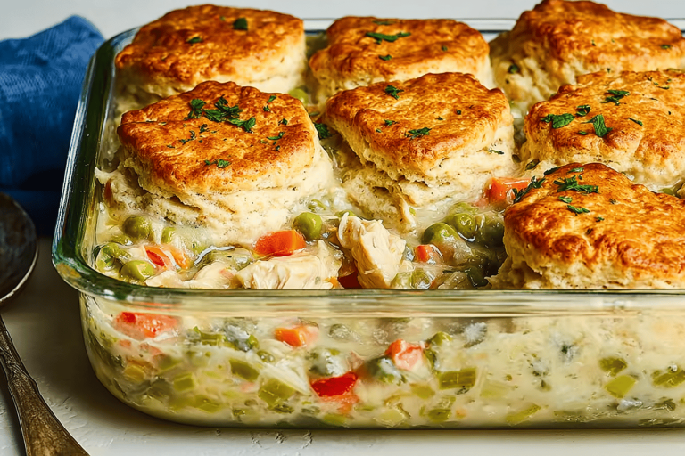 Cozy up with Mom's delightful chicken pot pie, perfect for dinner with family. 🥧🍗