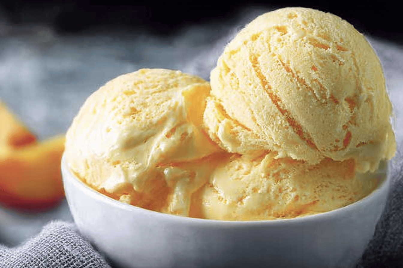 Indulge in this creamy dessert made with fresh peaches! 🍑🍦