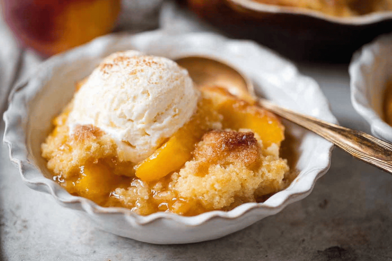 Dive into this irresistible peach cobbler that brings summer to your table year-round! 🍑🥧