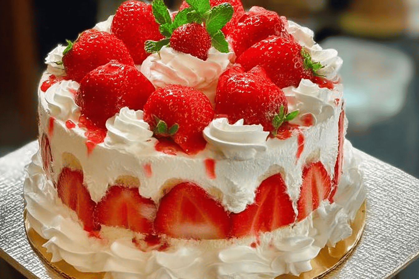 Indulge in this delightful summer treat that showcases fresh strawberries. Perfect for any gathering! 🍓☀️