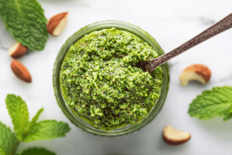 Discover the vibrant flavors of mint pesto, perfect for any dish! 🌱💚