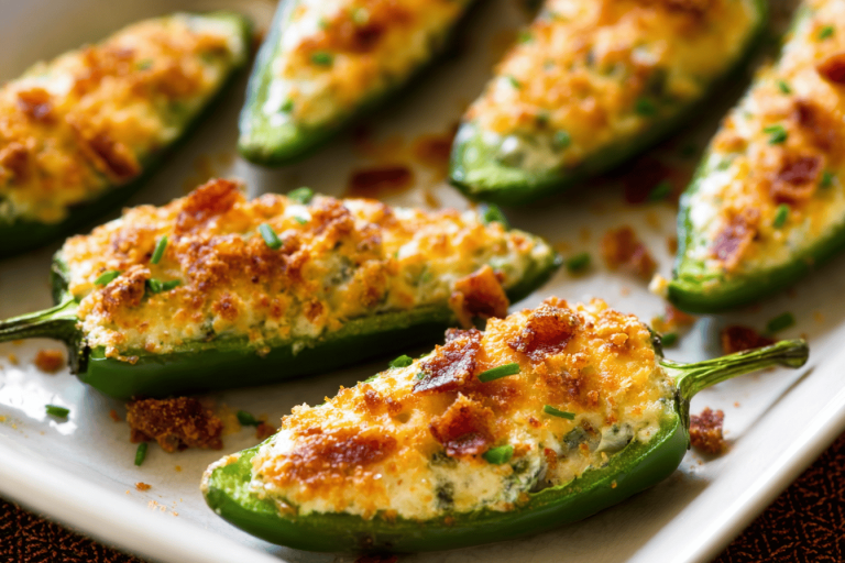 Get ready to spice up your snack game with these delicious stuffed jalapeños! 🌶️🧀