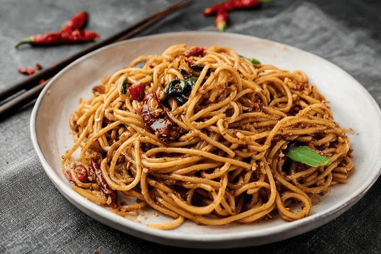 These Chili Garlic Noodles are bursting with flavor and perfect as a side dish! 🌶️🍜