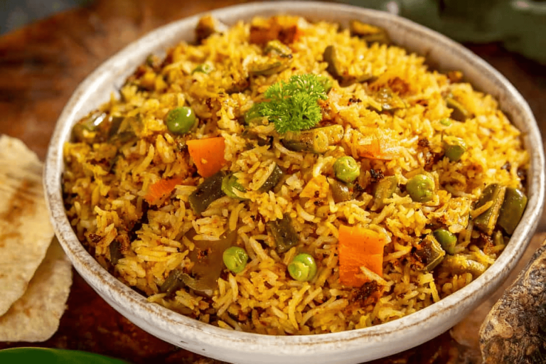 Discover a vibrant twist on classic pulao with fresh greens! Perfect for any meal. 🌱🍽️