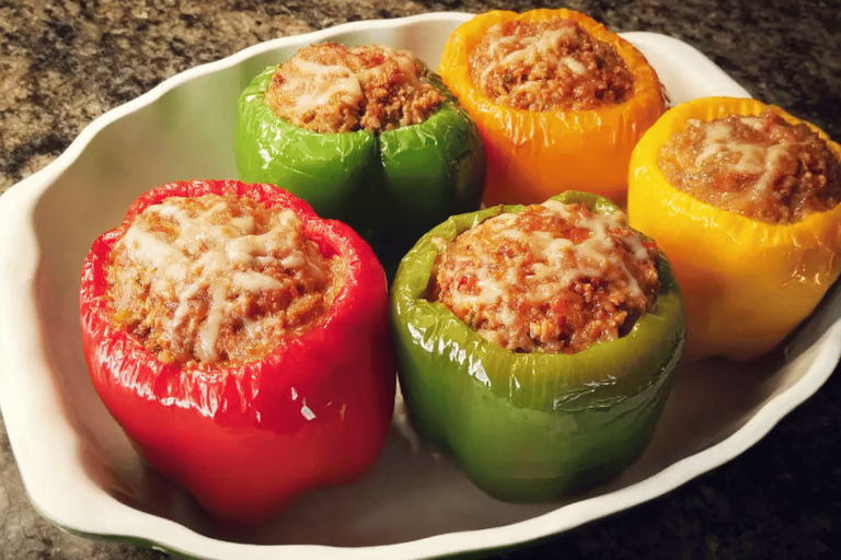 These colorful peppers are packed with healthy goodness and flavor! 🌶️🍚