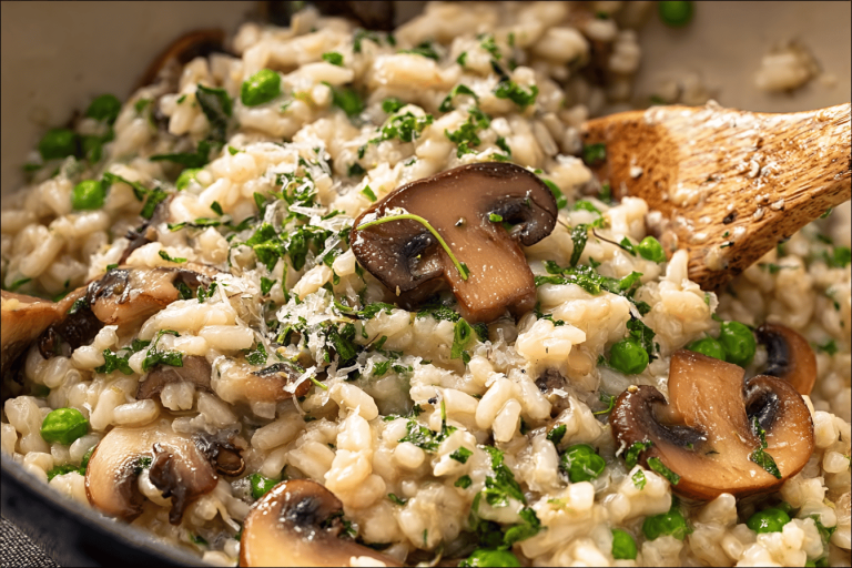 Discover the creamy delight of Mushroom Risotto, a cozy dish that warms your heart! 🍄✨