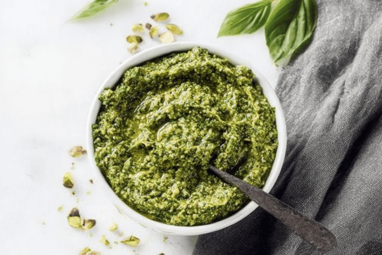Elevate your dishes with this sweet and savory pistachio pesto! 🍃✨