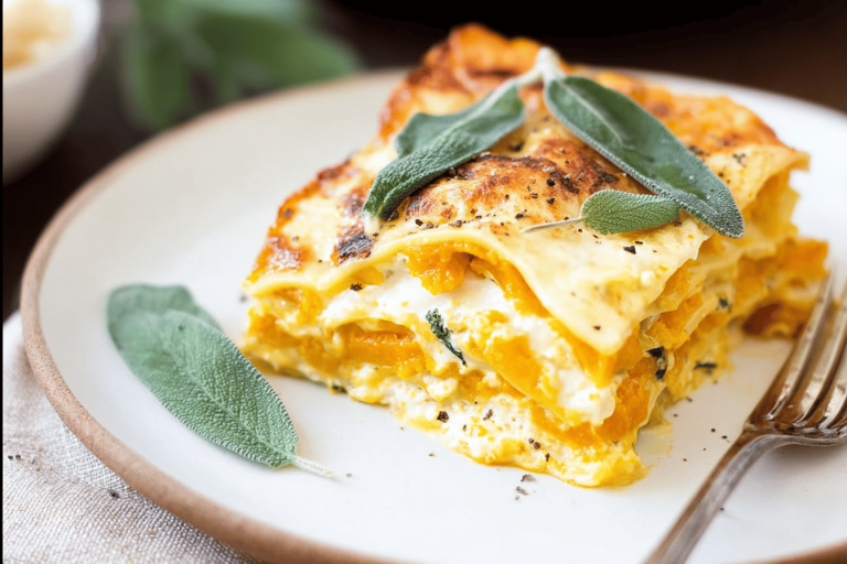 Indulge in this creamy and savory lasagna with a sweet twist. It's comfort food at its best! 🍂🧀