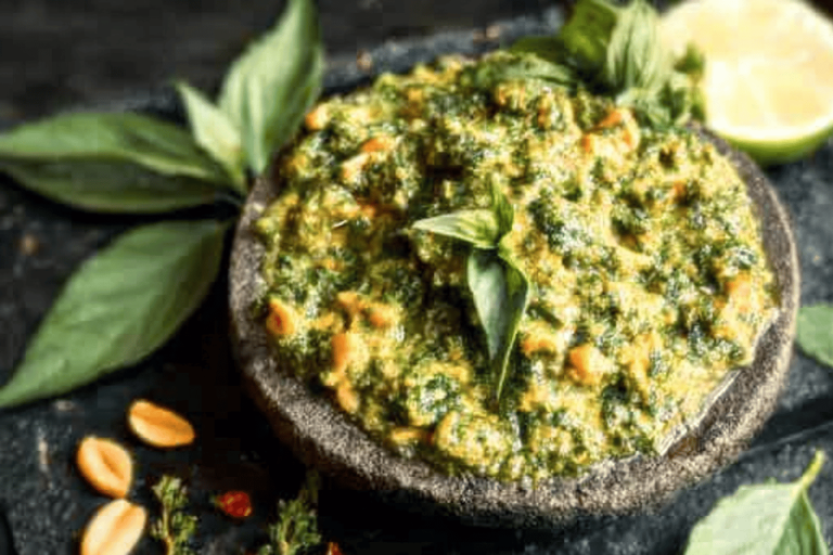 Discover the vibrant flavors of Thai Basil Pesto, perfect for a quick and tasty meal! 🌿🥜