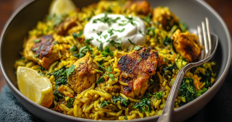 Bowl of anti-inflammatory turmeric chicken stew with cilantro and lime, highlighting the vibrant colors of the dish.
