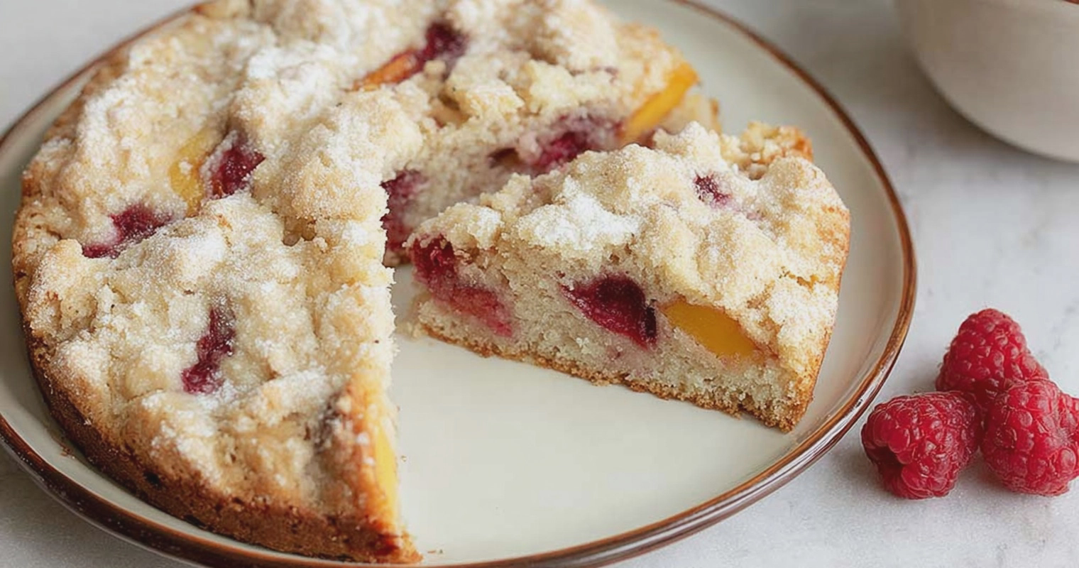 Irresistible Raspberry Peach Cake Recipe